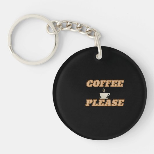 Porte-clés j'aime le café (Devant)