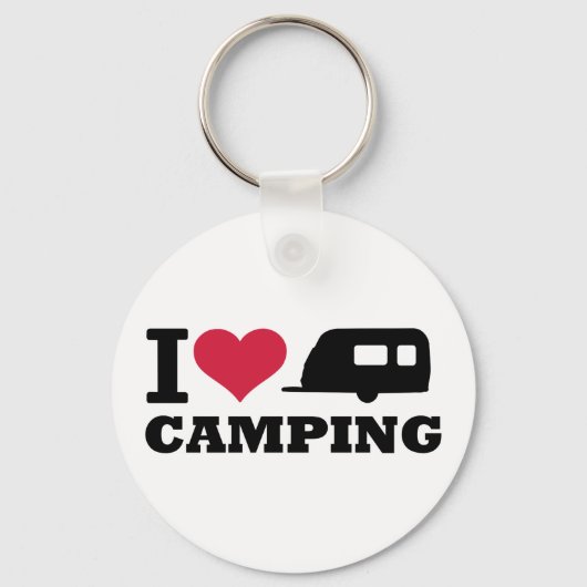 Porte-clés J'aime le camping (Recto)