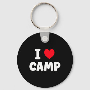 Porte-clés J'aime le camping de glamping de camp d'été