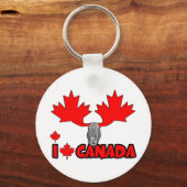 Porte-clés J'aime le Canada (Recto)