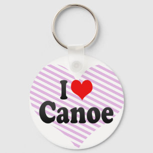 Porte-clés J'aime le canoë