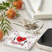 Porte-clés J'aime le claquettes (Devant Droit)