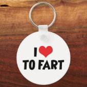 Porte-clés J'aime le cœur à péter (Recto)