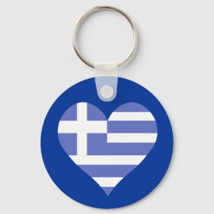 Porte-clés J'aime le coeur de la Grèce