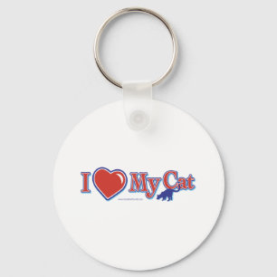 Porte-clés J'Aime Le Coeur Mon Chat
