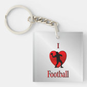 Porte-clés J'aime le football (Devant)