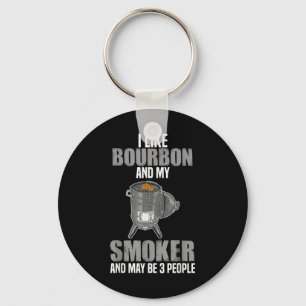 Porte-clés J'Aime Le Fumeur Bourbon Funny Barbecue Grillades