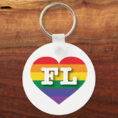 Porte-clés J'aime le Gay pride de Floride (Recto)