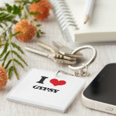 Porte-clés J'aime le gitan (Devant Droit)