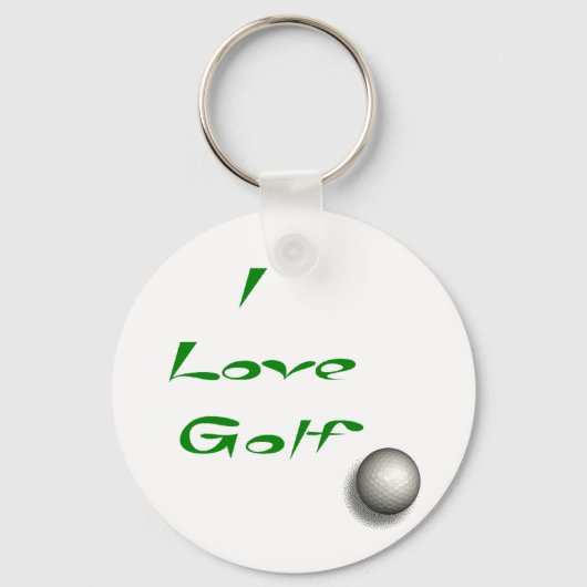 Porte-clés J'aime le golf (Recto)