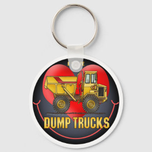 Porte-clés J'aime le grand porte - clé de camions à benne