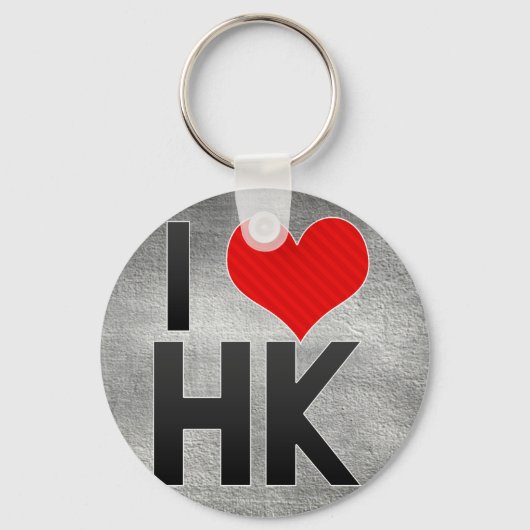 Porte-clés J'aime le HK (Recto)