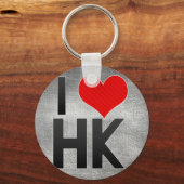 Porte-clés J'aime le HK (Recto)