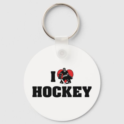 Porte-clés J'aime le hockey (Recto)