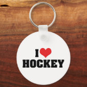 Porte-clés J'aime le hockey (Recto)