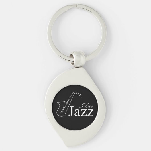 Porte-clés J'aime le jazz (Devant)