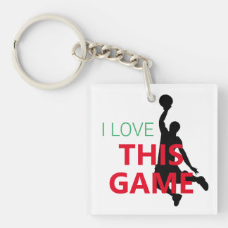 Porte-clés J'Aime Le Jeu De Basketball