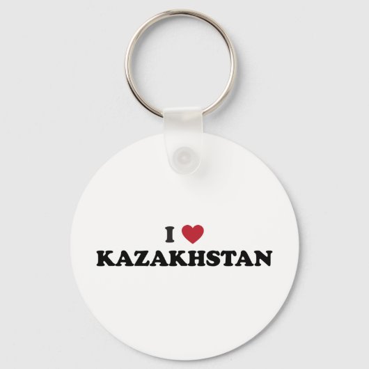 Porte-clés J'aime le Kazakhstan (Recto)
