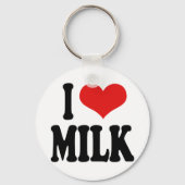 Porte-clés J'aime le lait (Recto)