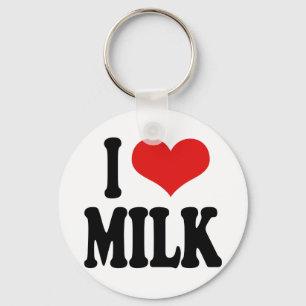 Porte-clés J'aime le lait