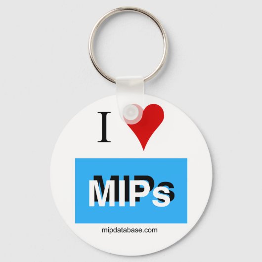 Porte-clés J'aime le logo de MIPs porte - clé mipdatabase (Recto)