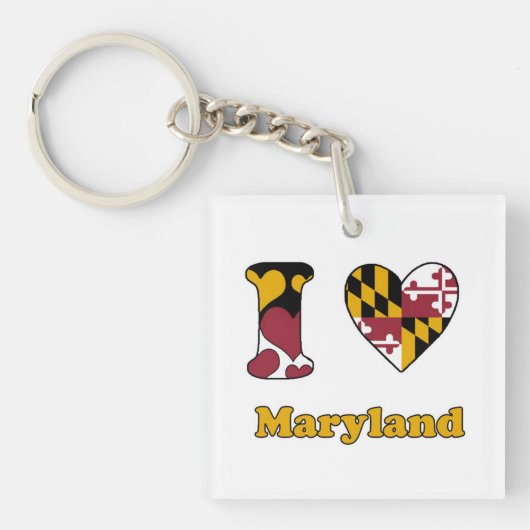 Porte-clés J'aime le Maryland (Devant)