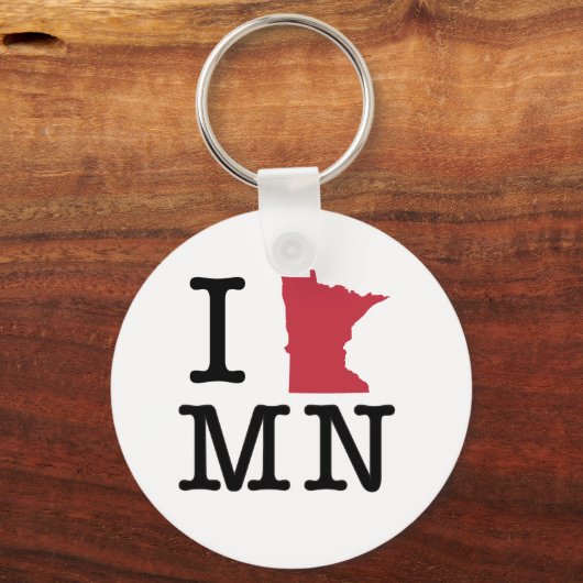 Porte-clés J'aime le Minnesota (Recto)