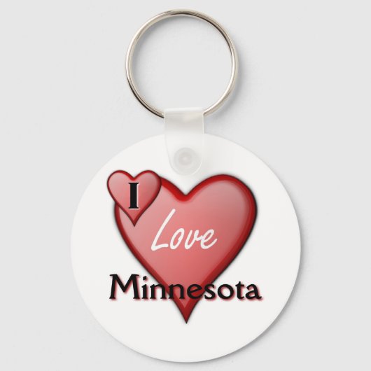 Porte-clés J'aime le Minnesota (Recto)