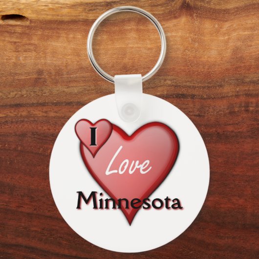 Porte-clés J'aime le Minnesota (Recto)