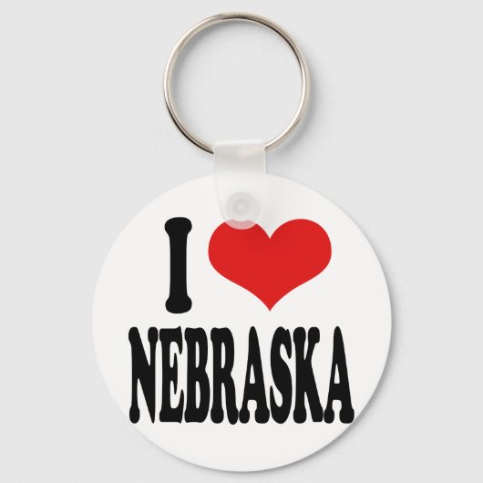 Porte-clés J'aime le Nebraska (Recto)