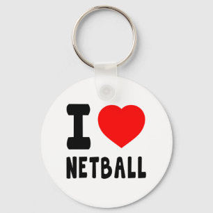 Porte-clés J'aime le net-ball