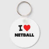 Porte-clés J'aime le Netball (Recto)