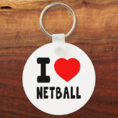 Porte-clés J'aime le Netball (Recto)