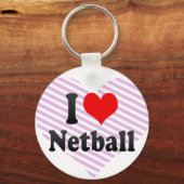 Porte-clés J'aime le Netball (Recto)