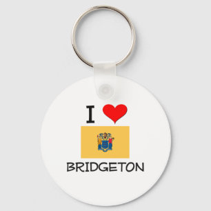 Porte-clés J'aime le New Jersey de Bridgeton