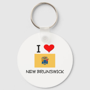 Porte-clés J'aime le New Jersey du Nouveau Brunswick