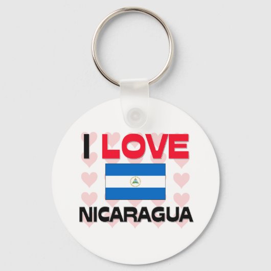 Porte-clés J'aime le Nicaragua (Recto)