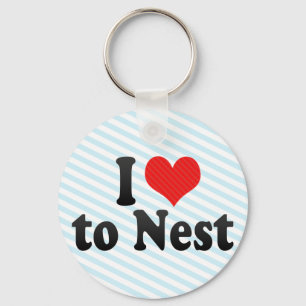 Porte-clés J'aime le nid