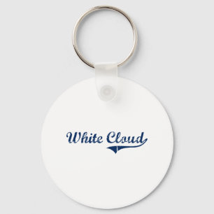 Porte-clés J'aime le nuage blanc Michigan