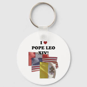 Porte-clés J'Aime Le Pape Leo XIV ! (Version II)