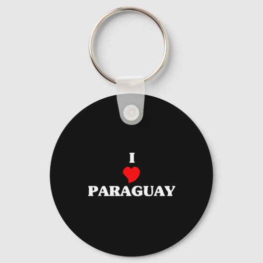 Porte-clés J'aime le Paraguay (Recto)