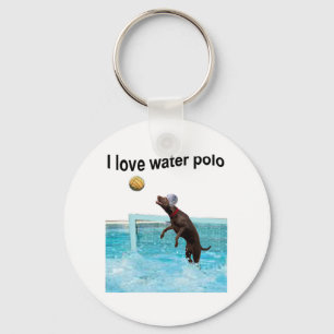 Porte-clés J'aime le polo d'eau