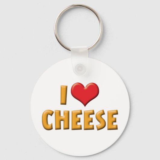 Porte-clés J'aime le Porte - clé au fromage (Recto)