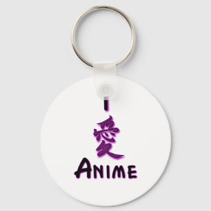 Porte-clés J'aime le porte - clé d'Anime