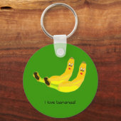 Porte-clés J'aime le Porte - clé de bananes (Recto)