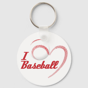 Porte-clés J'aime le porte - clé de base-ball