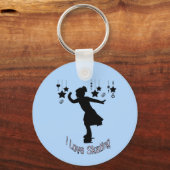 Porte-clés J'aime le Porte - clé de patinage (Recto)