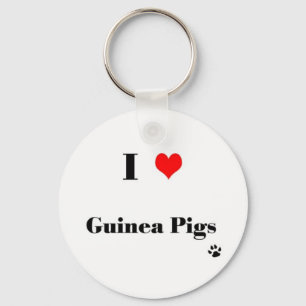 Porte-clés J'aime le Porte - clé des Cochons de Guinée