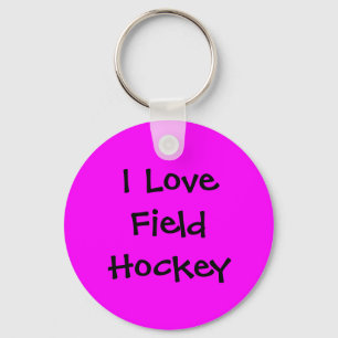 Porte-clés J'aime le porte - clé d'hockey de champ