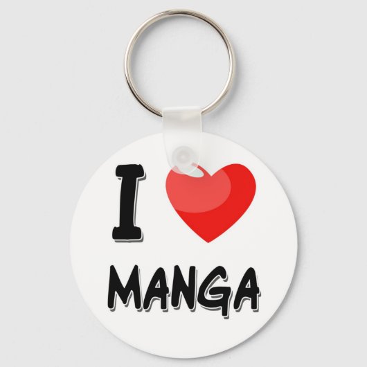 Porte-clés J'AIME LE porte - clé MANGA (Recto)